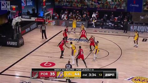 Kentavious Caldwell Pope Full Play Blazers Vs Lakers 2019 20 Playoffs