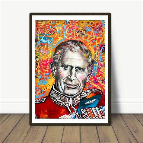 King Charles III Modern Painting Art, Large Prints, Modern Decor, Wall ...