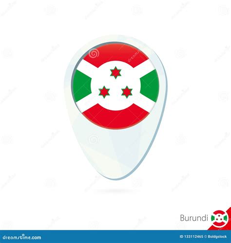 Icono Del Perno Del Mapa De Ubicaci N De La Bandera De Burundi En El