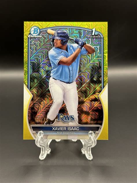 Xavier Isaac 2023 Bowman Mega Box BCP 145 Chrome Prospects Yellow