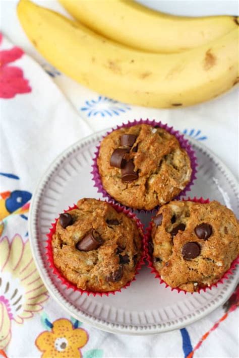 Gluten Free Banana Chocolate Chip Muffins The Pretty Bee