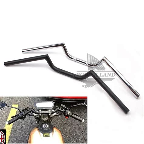 Motorcycle Black Handlebar Chrome 7 8 22mm Handlebar High Rise Drag