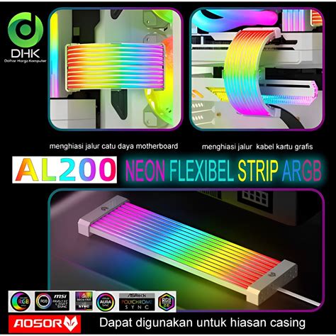 Jual Coolmoon Aosor Al Neon Strip Argb Sinkron Shopee Indonesia