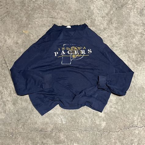 Vintage Pacers sweatshirt navy 90s... - Depop