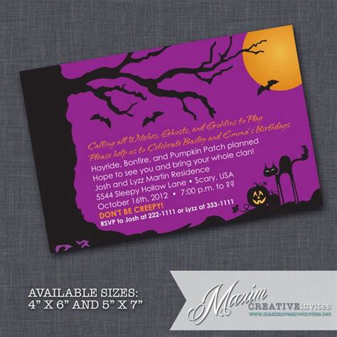 DIY Printable Invitation Halloween by MaximCreativeInvites