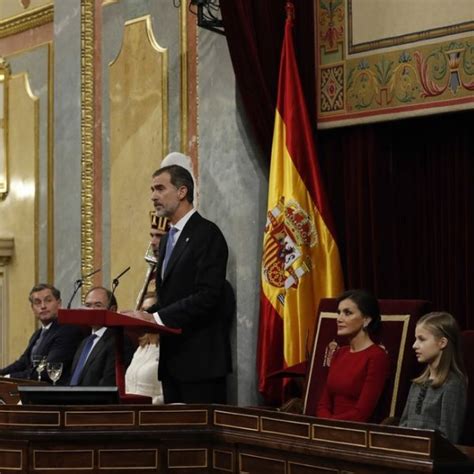 El Rey Felipe Durante Su Discurso Por El 40 Aniversario De La