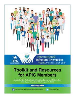 Fillable Online Professionals Site Apic Promotional Toolkit Infection