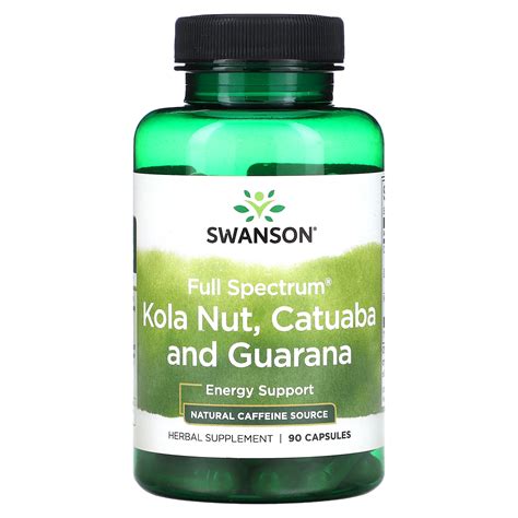 Swanson Full Spectrum Kola Nut Catuaba And Guarana 90 Capsules