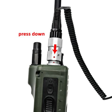 H Handheld Speaker Microphone Pin Ptt Prc Ptt For Tactical An