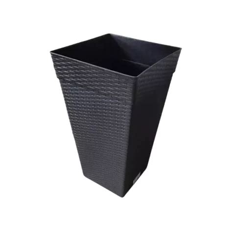 Vaso Grande Coluna Quadrado Rattan Para Flores Plantas 17 5l MercadoLivre