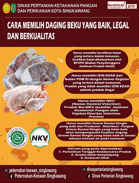 CARA MEMILIH DAGING BEKU YANG BAIK BERKUALITAS DAN LEGAL DPKPP Kota