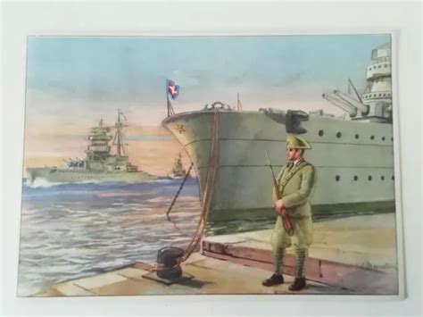 Cartolina Carabinieri Reali Ccrr Regia Marina Militare Guerra Ww Eur