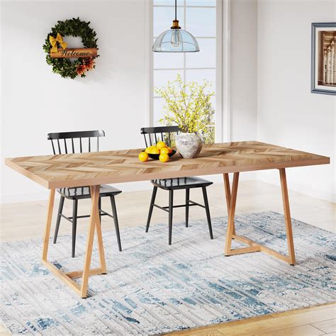 Amazon Tribesigns Dining Table For 8 People 70 9 Inches Wood