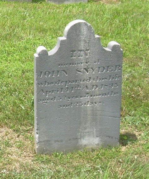 John Snyder Find A Grave Reminne