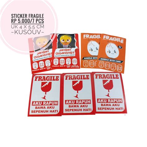 Sticker Fragile Sticker Jangan Dibanting Sticker Pecah Belah Buku