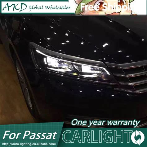 Akd Car Styling Head Lamp For Vw Passat B7 Headlights Led Headlight Drl Angel Eyes Bi Xenon Lens