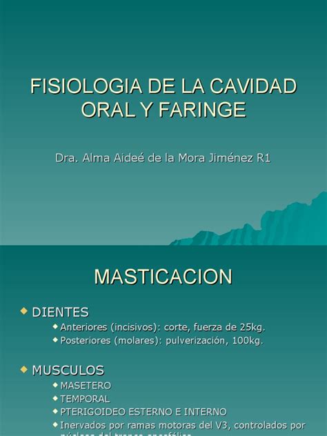 Pdf Fisiologia De Cavidad Oral Y Faringe Pdfslide Net