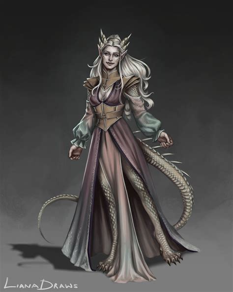 Half Dragon Sorcerer By Liana Shadyan Half Dragon Female Dragon