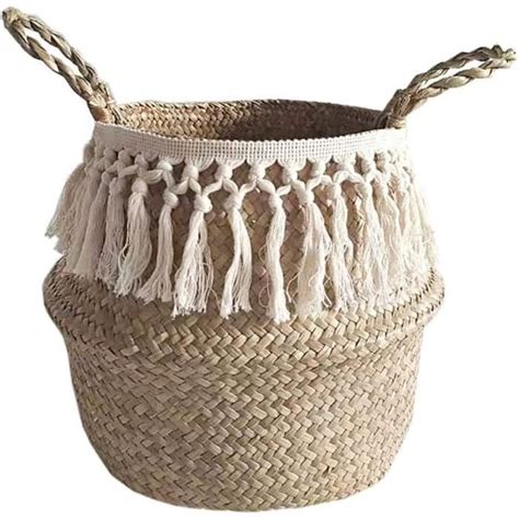 Panier de Rangement en jonc Seagrass Naturel Tressé Panier De Stockage