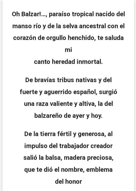 Himno Del Colegio Ciudad De Balzar Brainly Lat