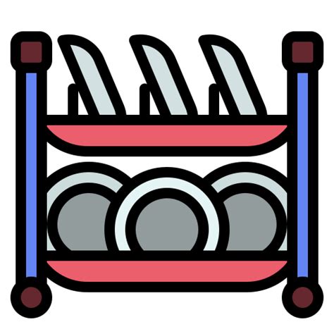 Dish Rack Generic Color Outline Icon