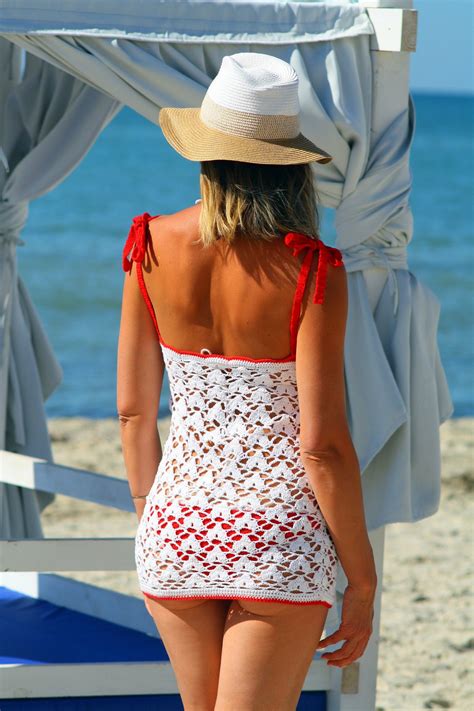 White Sheer Dress Sexy Beach Cover Up Sun Dress Off White Etsy