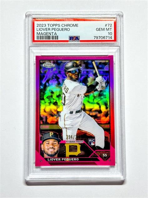 2023 Topps Chrome Liover Peguero Magenta Refractor 399 PSA 10 EBay