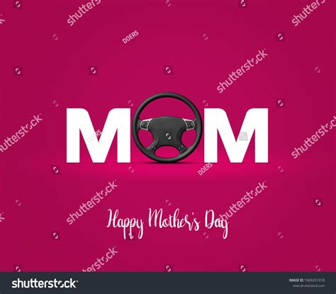 Happy Mothers Day Mothers Day Automobile Stock Illustration 1969291018