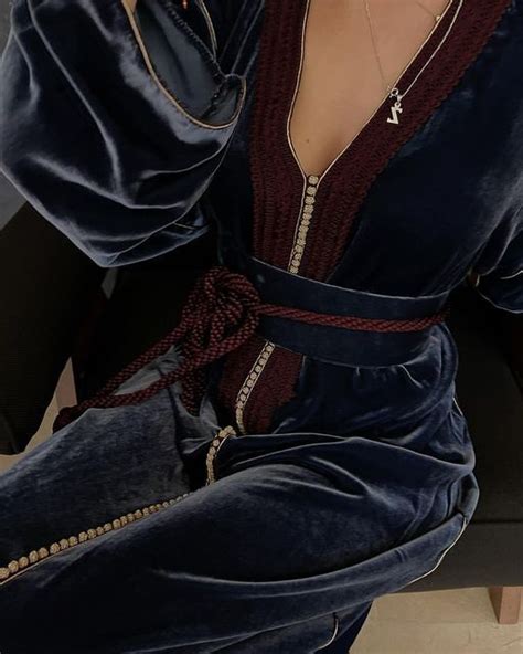 Laloucouture On Instagram Details Silk Velvet Caftan Midnight Blue