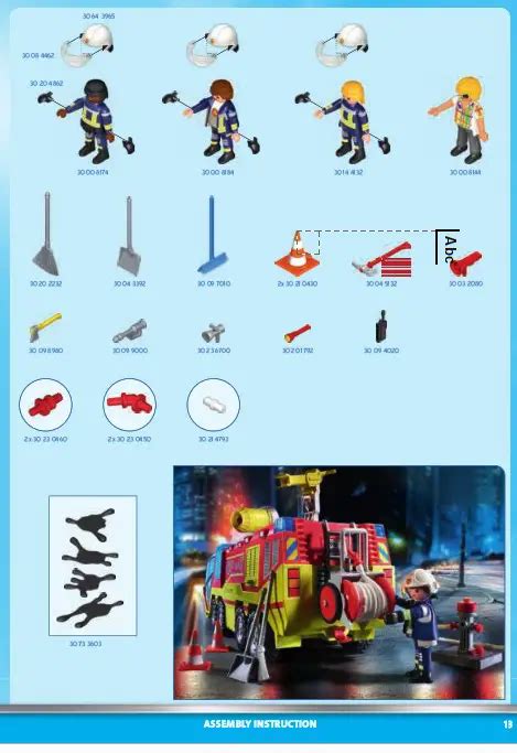 Playmobil City Action Fire Engine With Truck Instruction Manual