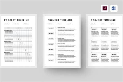 Project Timeline Template Microsoft Word