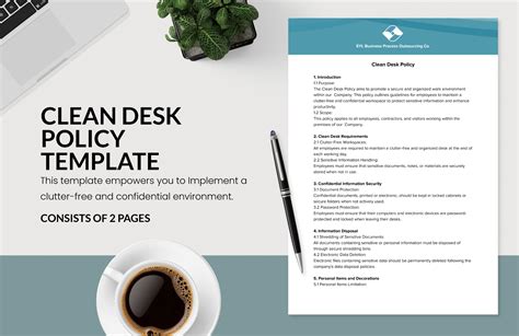 Clean Desk Policy Template in Word, PDF, Google Docs - Download | Template.net