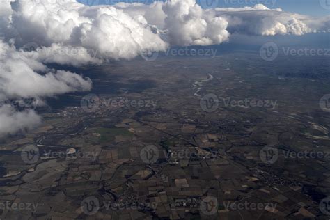 Po River Valley Italy aerial view panorama 20249533 Stock Photo at Vecteezy