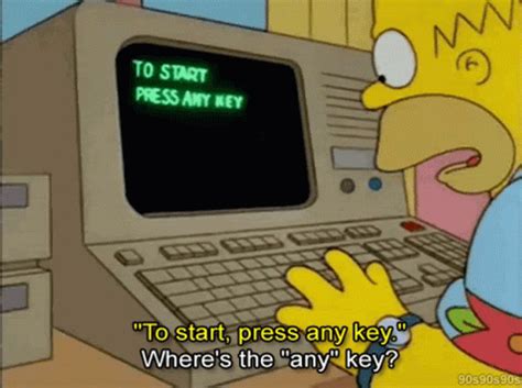 Press Any Key Homer Simpson GIF – Press Any Key Any Key Homer Simpson ...