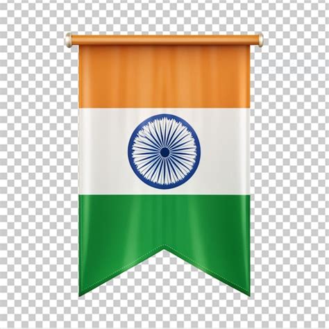 Indian Flag Streamer On Transparent Background Premium Ai Generated Psd