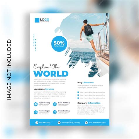 Moderno diseño de plantillas de folletos de agencias de viajes y viajes