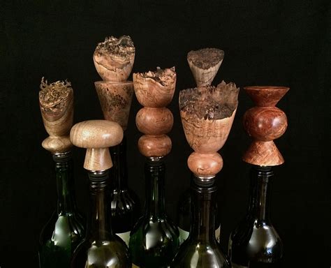 Hand Turned Burl Wood Wine Bottle Stoppers Every One Is Unique Https