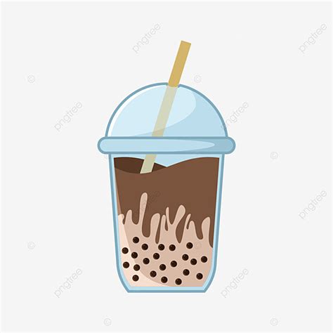 Boba Illustration Vector Art PNG Boba Ice Illustration Boba Boba Cup