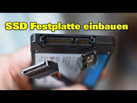 Ssd Festplatte Einbauen Ssd Installation Pc Youtube