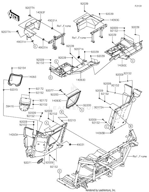 2023 Kawasaki Motorcycle Krt1000bpfnn Teryx Krx4 Es Special Edition Frame Fittings Rear Pièces