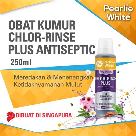 Jual Pearlie White Chlor Obat Kumur Antiseptik Plus Bebas Alkohol