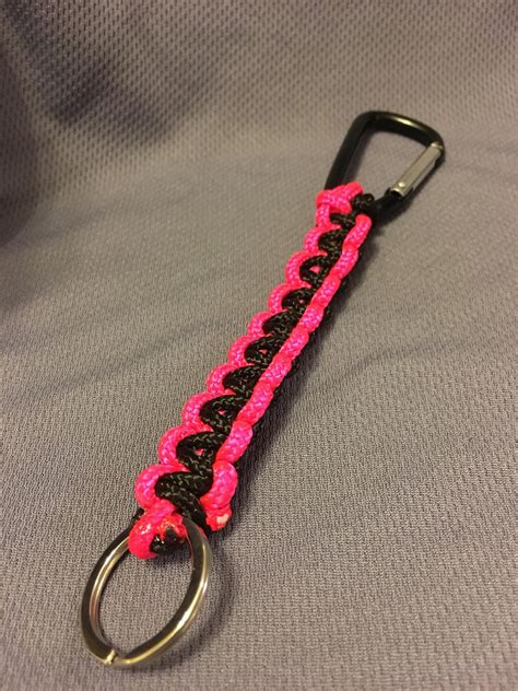 Carabiner Paracord Keychain Etsy