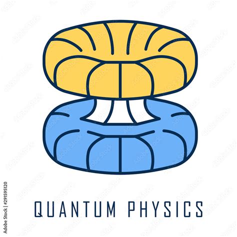 quantum physics color icon nuclear energy phenomenon futuristic