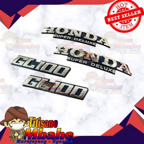 Jual EMBLEM TANGKI GL100 SET EMBLEM KEMPOLAN Shopee Indonesia