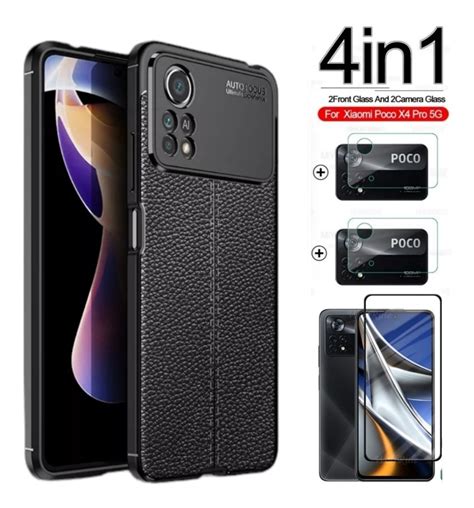 Funda Poco X4 Pro 5g 2 Cristal Templado 2 Micas Cámara Envío gratis