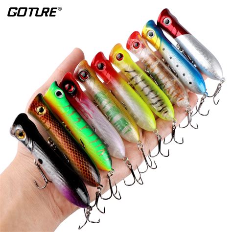 Aliexpress Buy Goture 10pcs Popper Fishing Lure 8cm 11 6g Wobbler