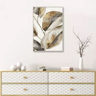 Fine Art Canvas Marco Leaves II Framed Wall Art