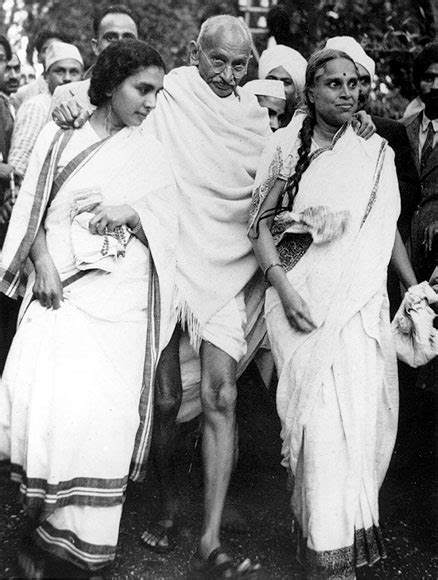 Mahatma Gandhi With His Wife