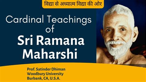 Cardinal Teachings Of Sri Ramana Maharshi Youtube