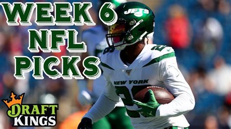 Draftkings Nfl Week 6 Picks Nfl Dfs Picks 2019 Fantasy Football Youtube